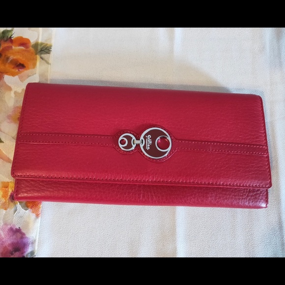 NWT Genuine Leather Red Long Wallet with Box and Dust Bag - Picture 15 of 17